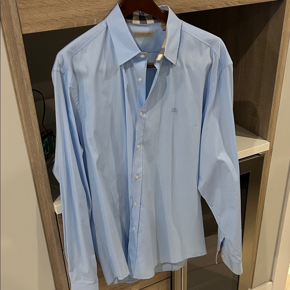 Burberry Light Blue Dress Shirt for Men